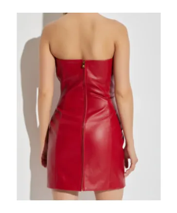 Strapless Zipped Mini Dress