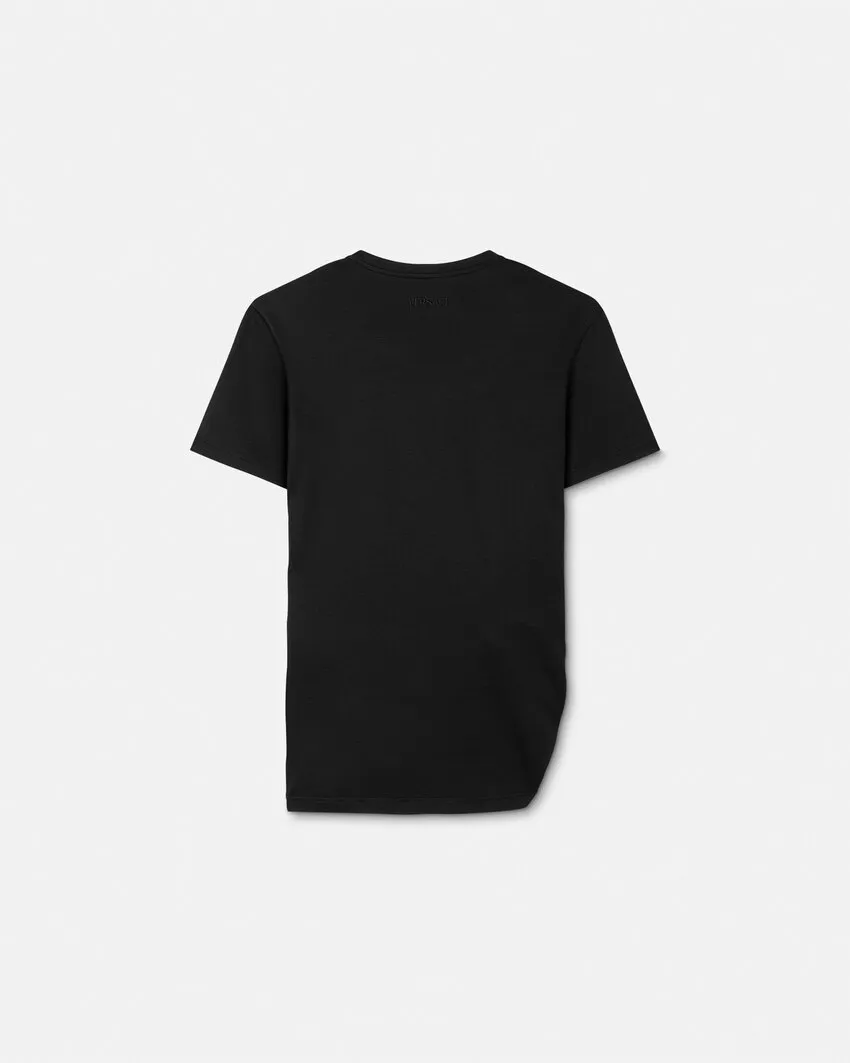 Safety-Pin Draped T-Shirt