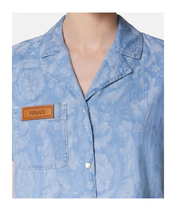 Short Sleeved Denim Shirt