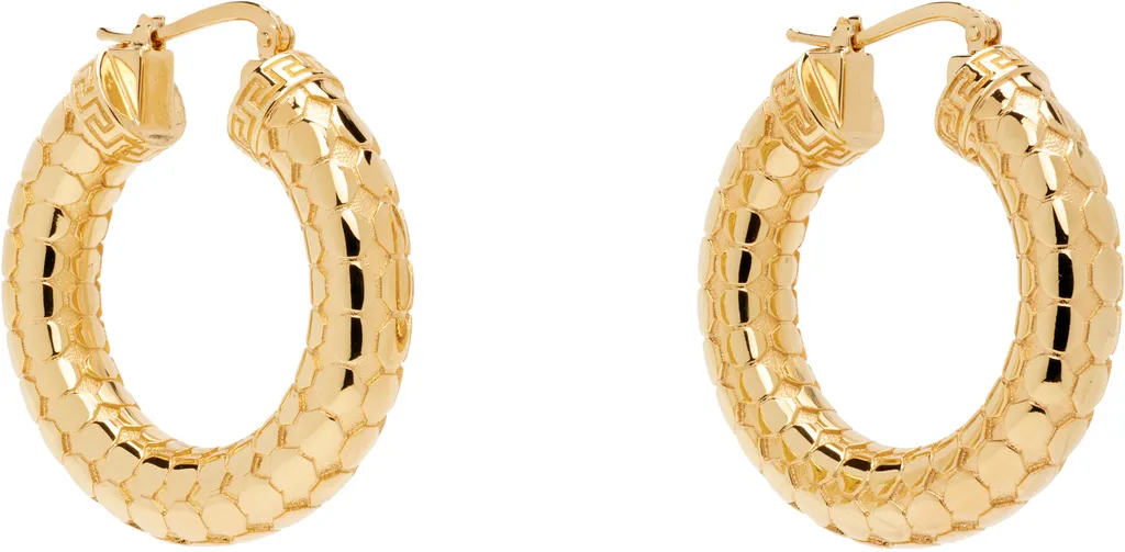 Carved Hoop Earrings
