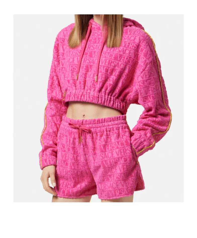Drawstring Cropped Hoodie