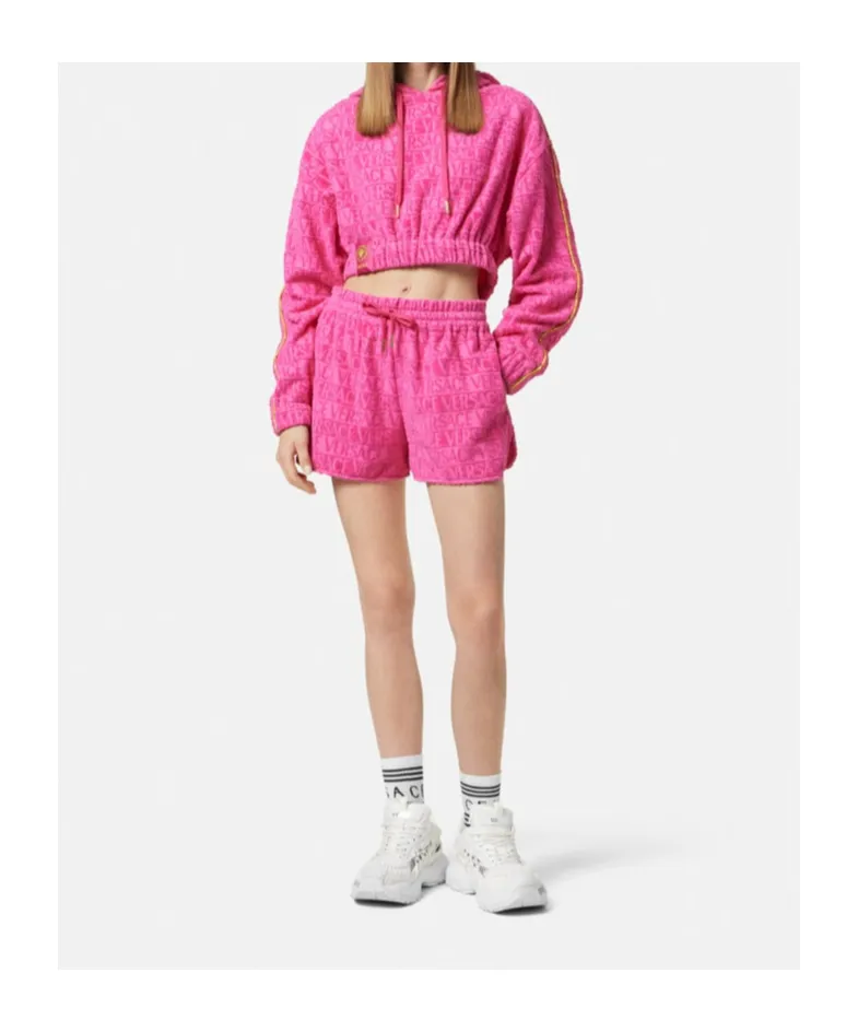 Drawstring Cropped Hoodie