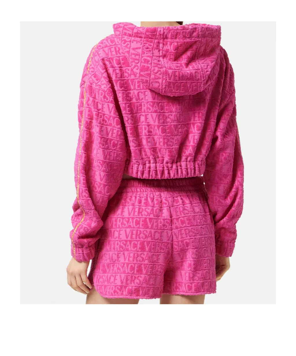 Drawstring Cropped Hoodie