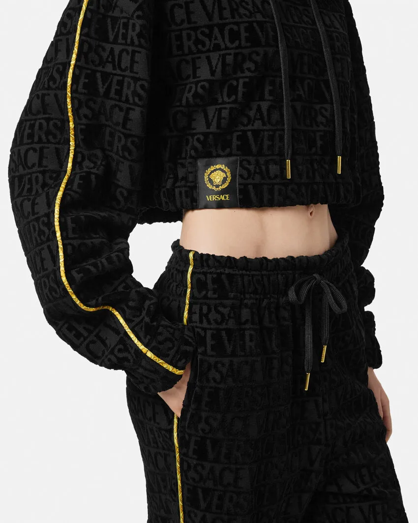 Drawstring Cropped Hoodie