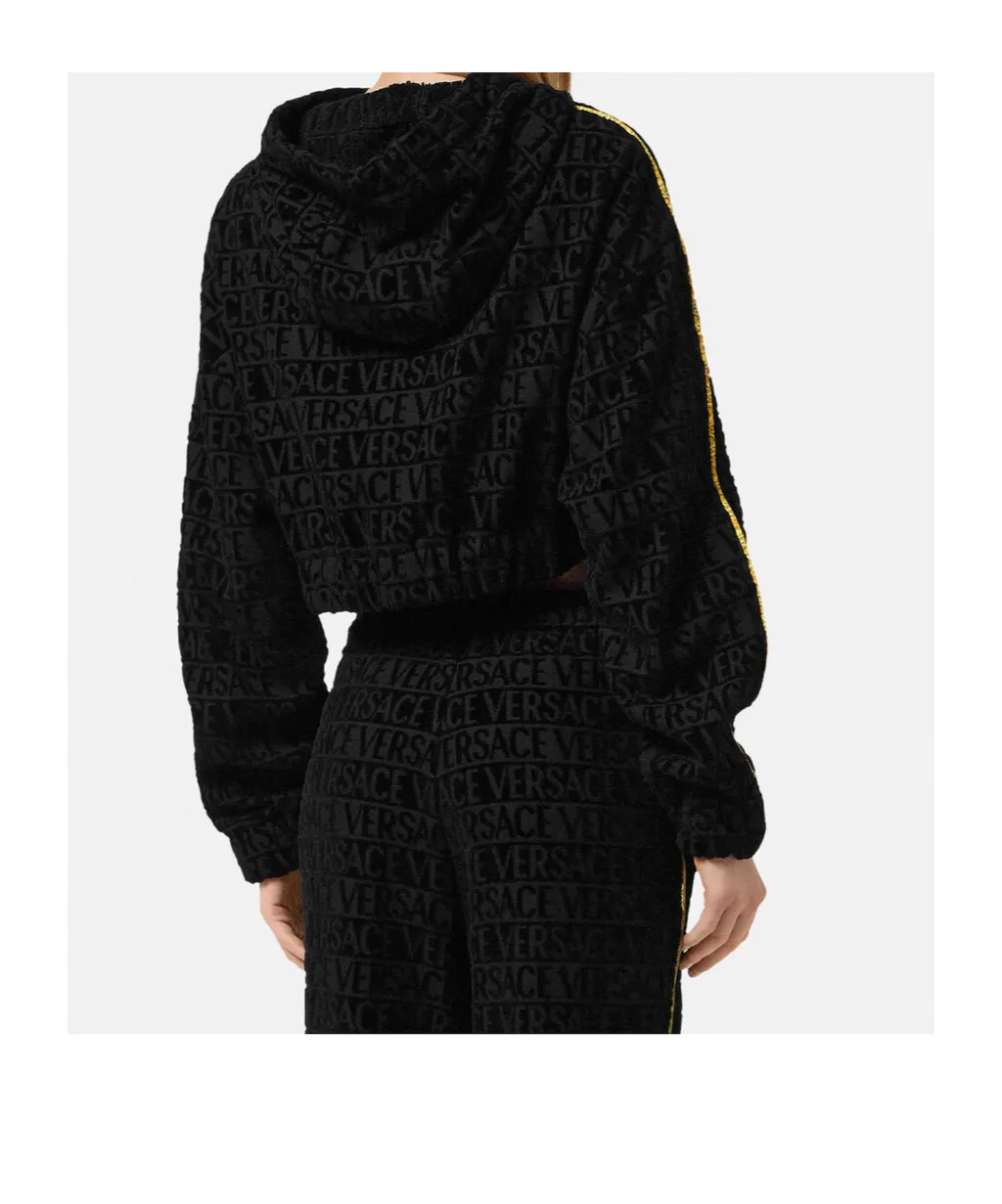 Drawstring Cropped Hoodie