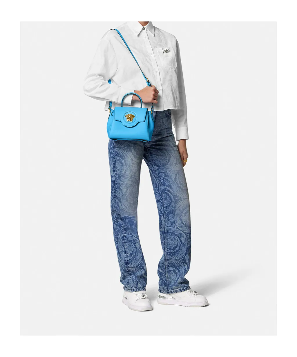 La Medusa Logo Plaque Small Top Handle Bag