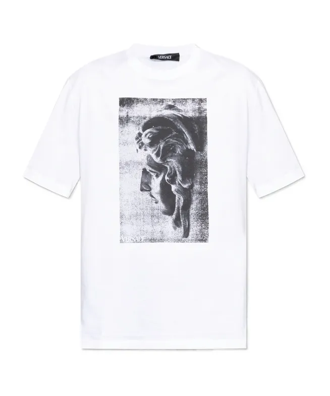 Pattern-Printed Crewneck T-Shirt