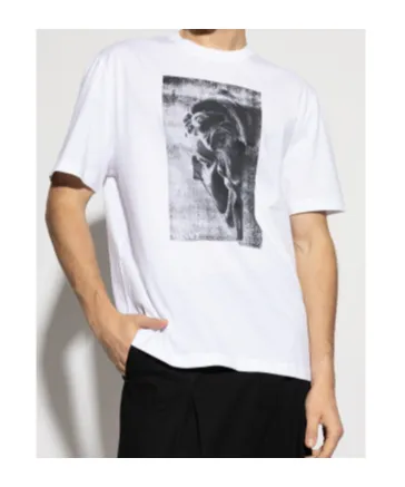 Pattern-Printed Crewneck T-Shirt