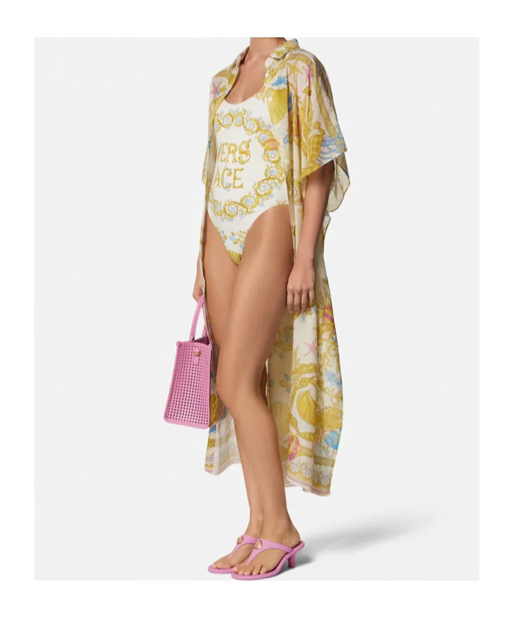 Pattern-Printed One Piece Swimsuit