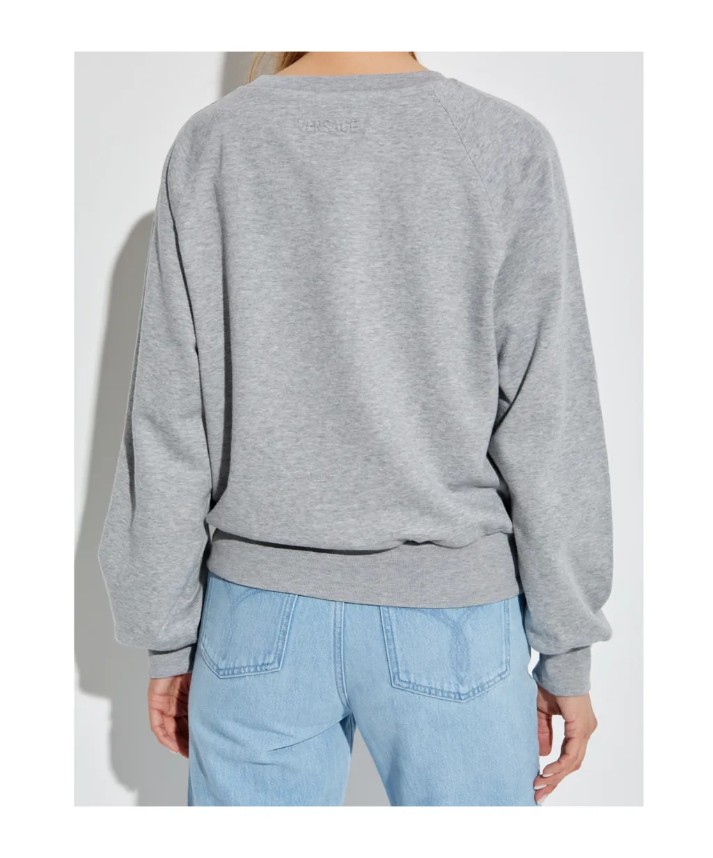 Safety Pins Detailed Crewneck Sweatshirt
