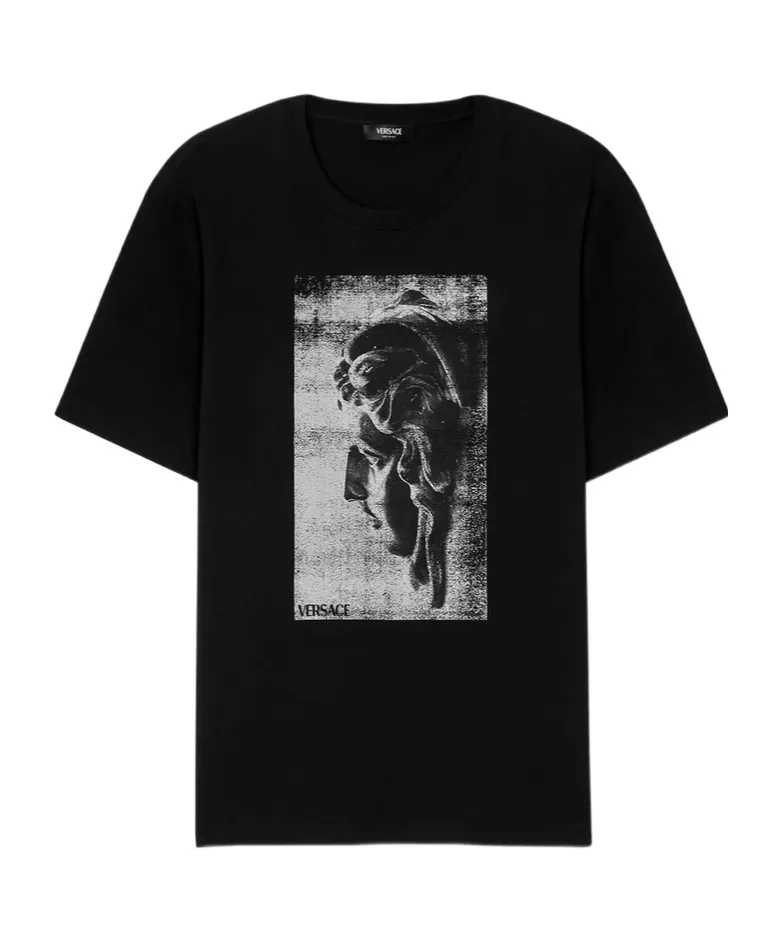 Pattern-Printed Crewneck T-Shirt