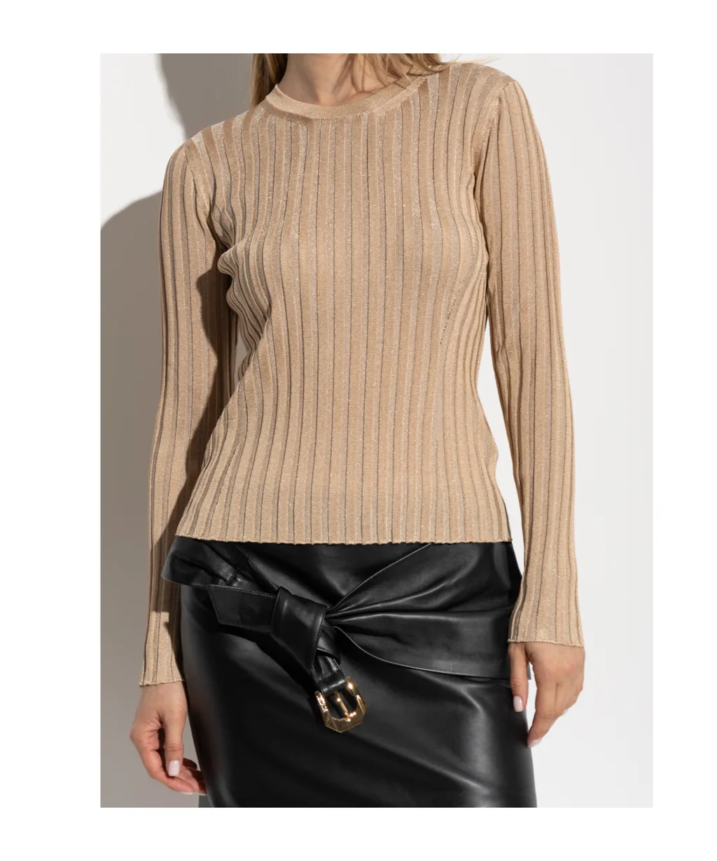 Crewneck Ribbed Top