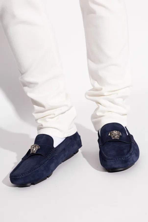 Medusa Plaque Slip-On Loafers