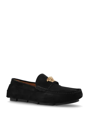 Medusa Plaque Slip-On Loafers