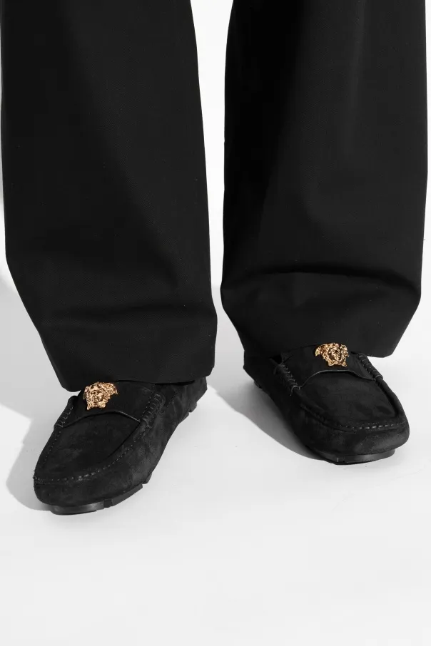 Medusa Plaque Slip-On Loafers