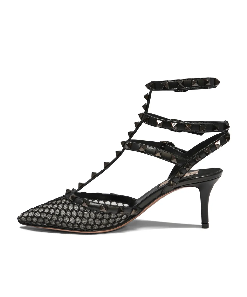 Mesh Rockstud Pumps