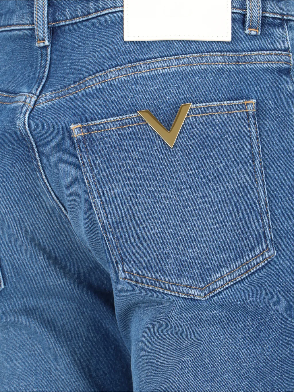 Logo Plaque Straight Leg Jeans