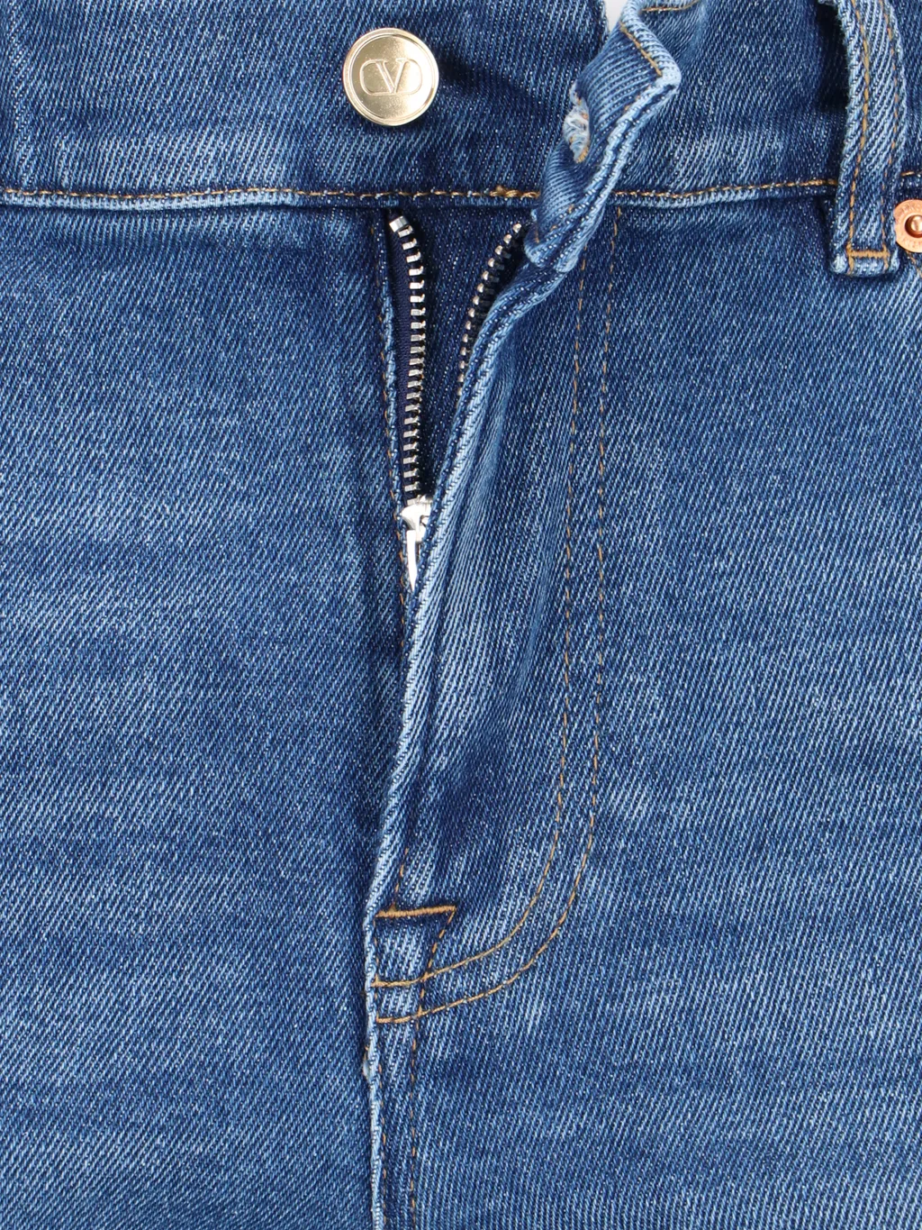 Logo Plaque Straight Leg Jeans