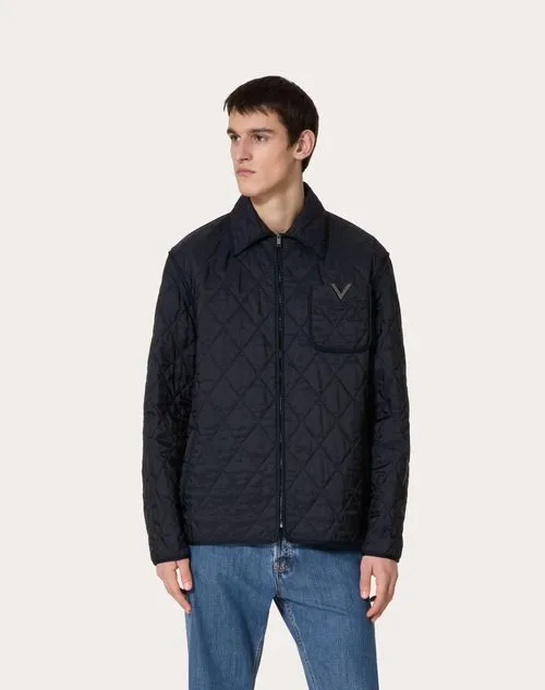 Zip-Up Straight Hem Quilted Jacket