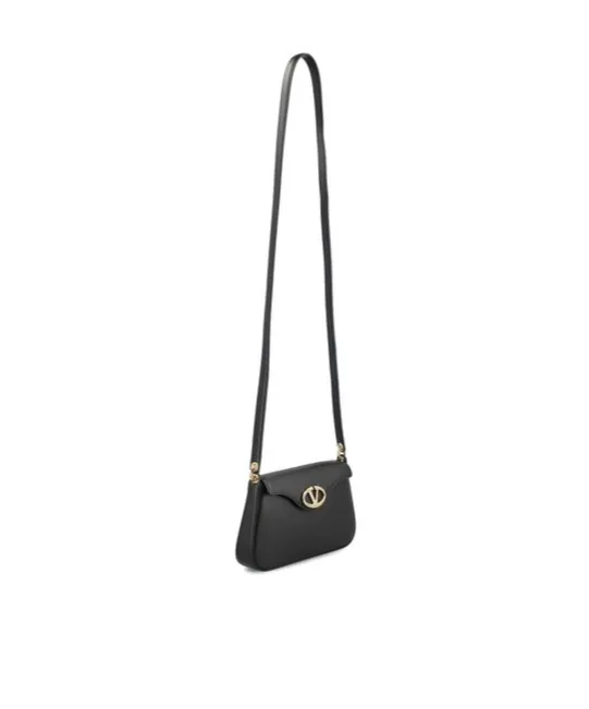 Logo Plaque Foldover Top Shoulder Bag