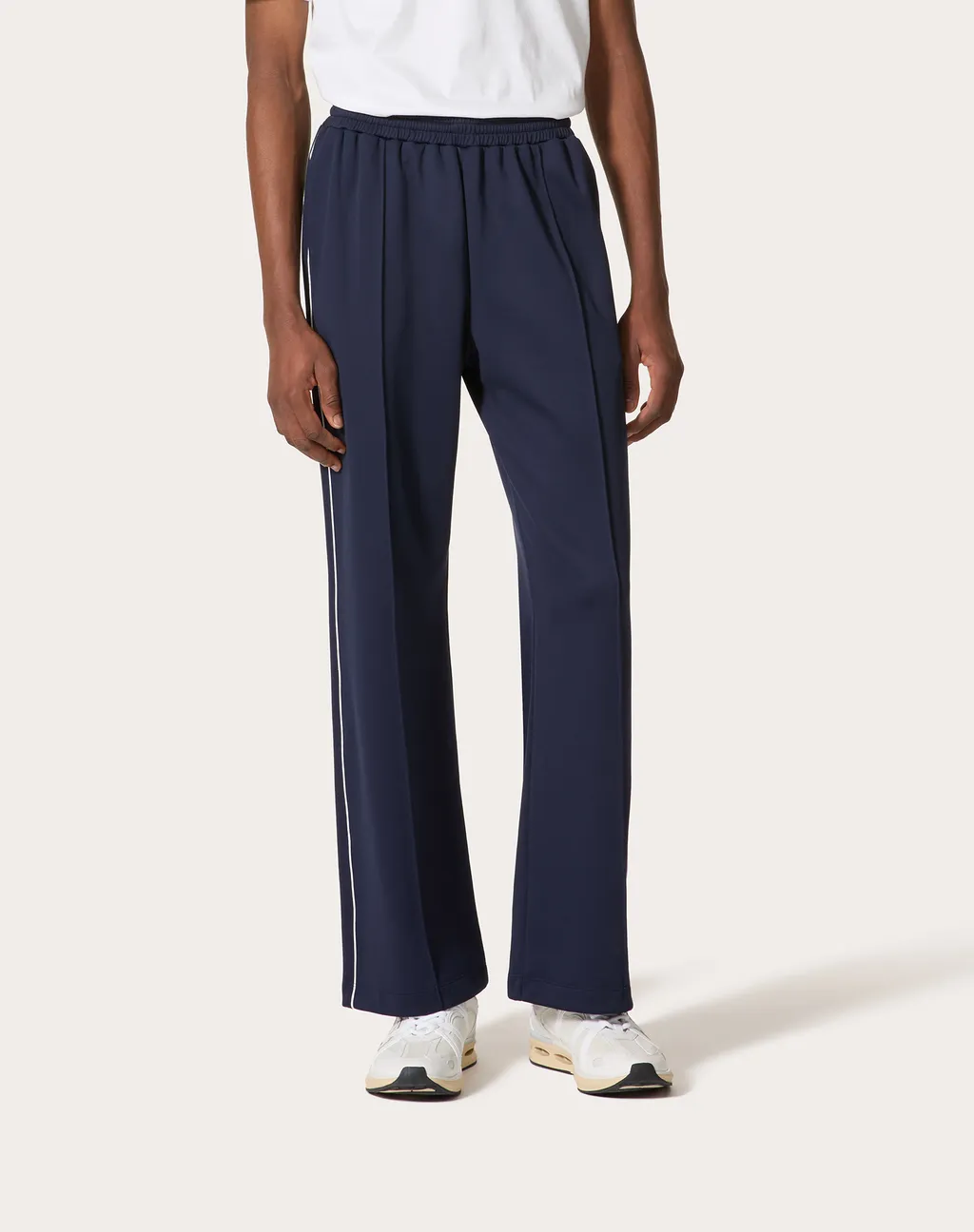 Logo Plaque Straight Leg Pants
