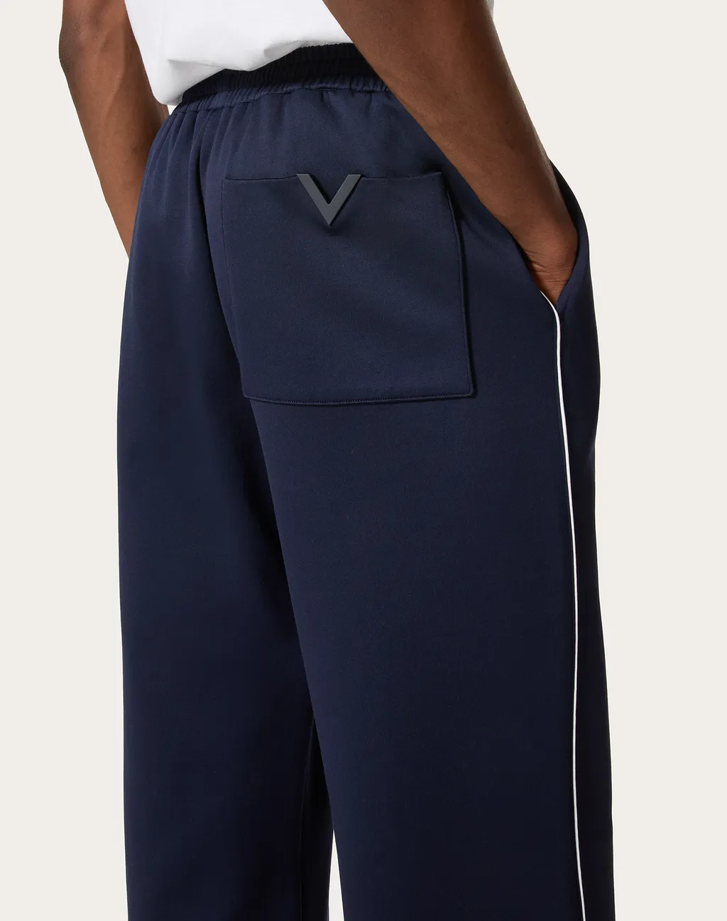 Logo Plaque Straight Leg Pants
