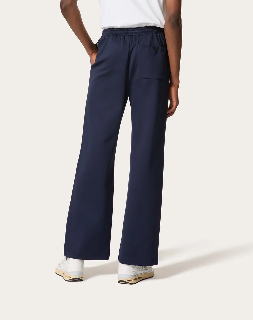 Logo Plaque Straight Leg Pants