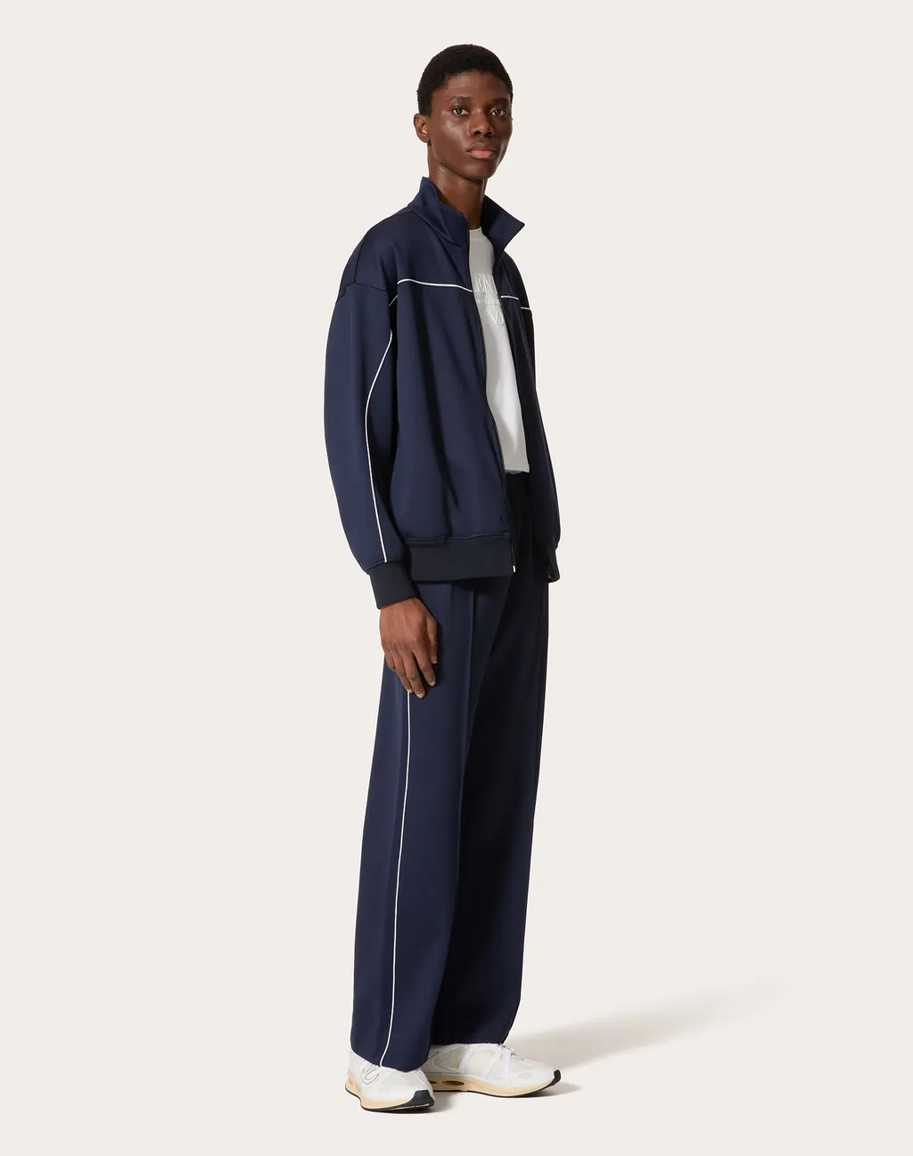 Logo Plaque Straight Leg Pants