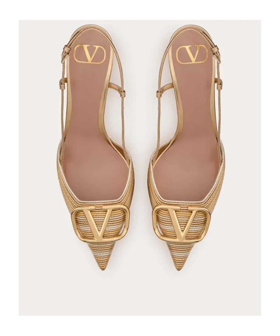 Vlogo Signature Pointed Toe Slingback Pumps