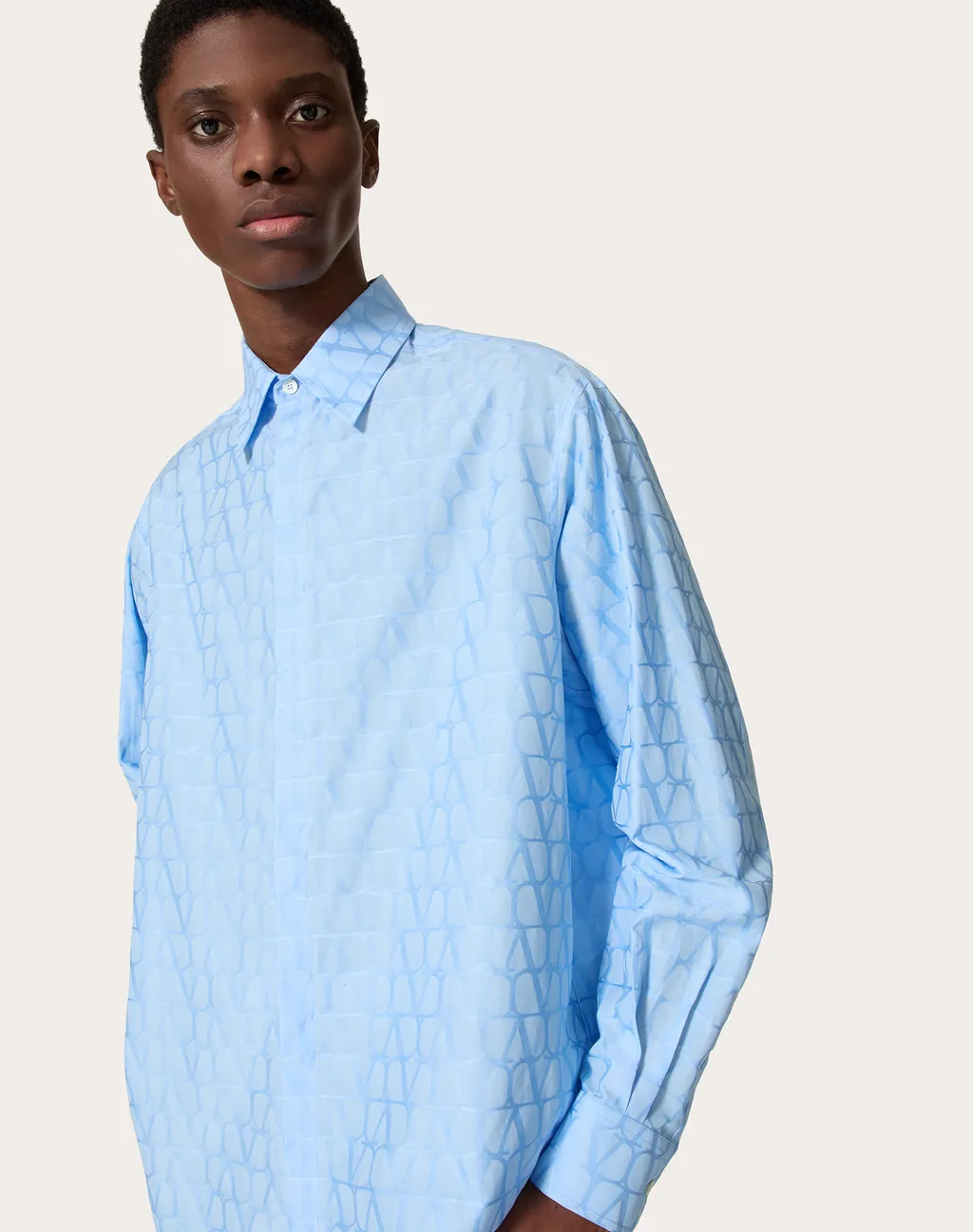 Cotton Poplin Shirt With Toile Iconographe Pattern