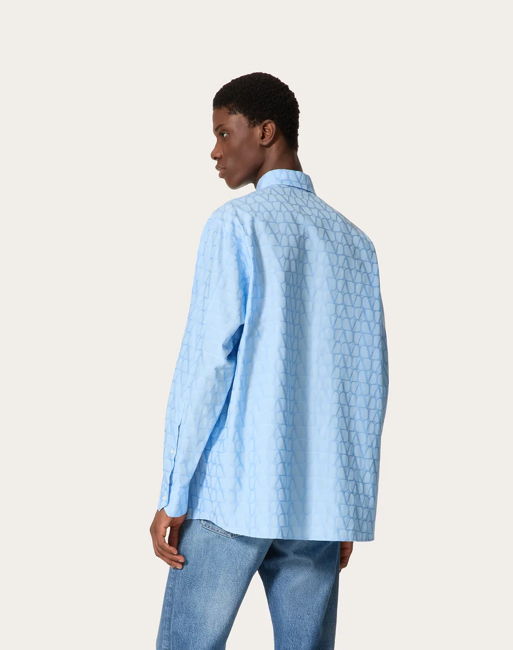 Cotton Poplin Shirt With Toile Iconographe Pattern