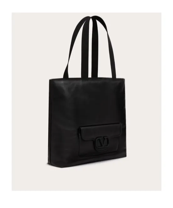 Vlogo Plaque Top Handle Bag