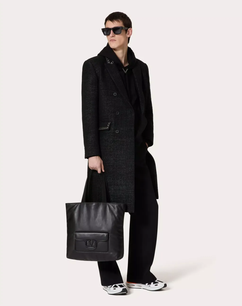 Vlogo Plaque Top Handle Bag