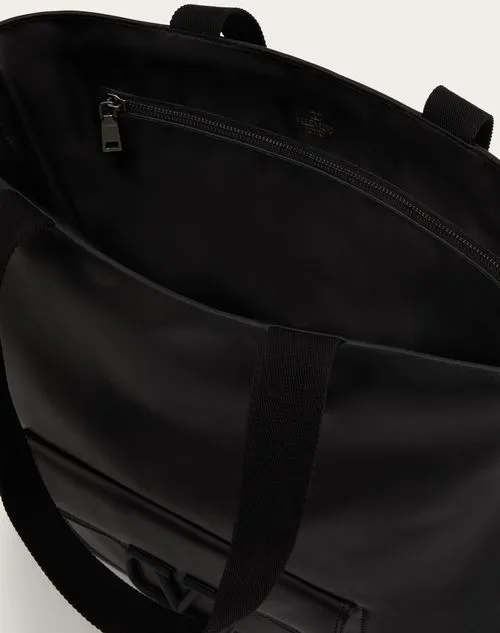 Vlogo Plaque Top Handle Bag