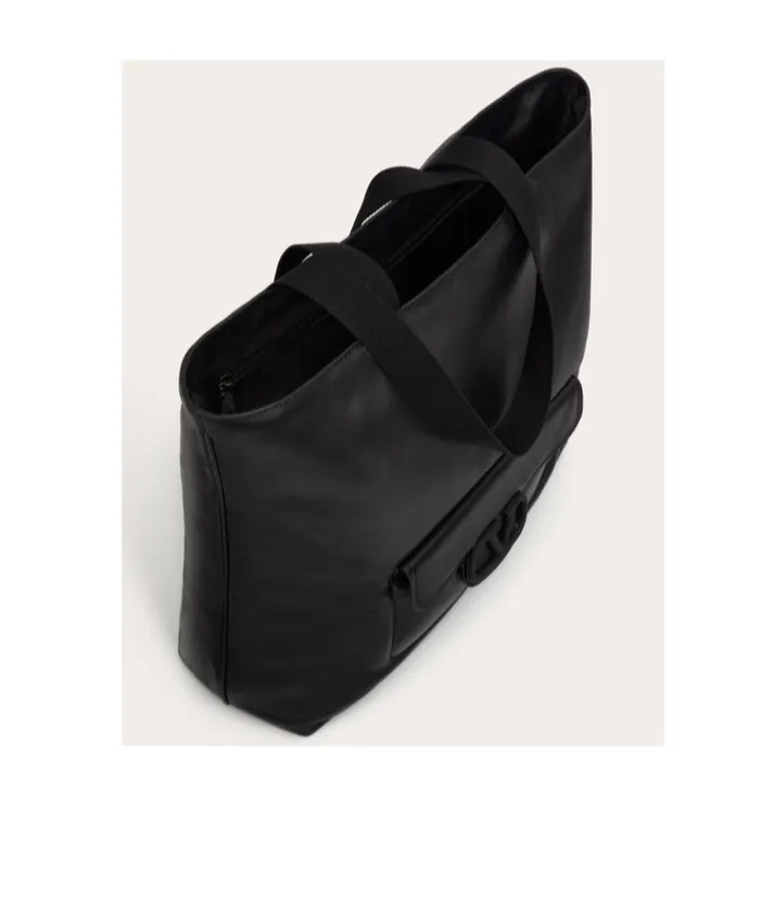Vlogo Plaque Top Handle Bag