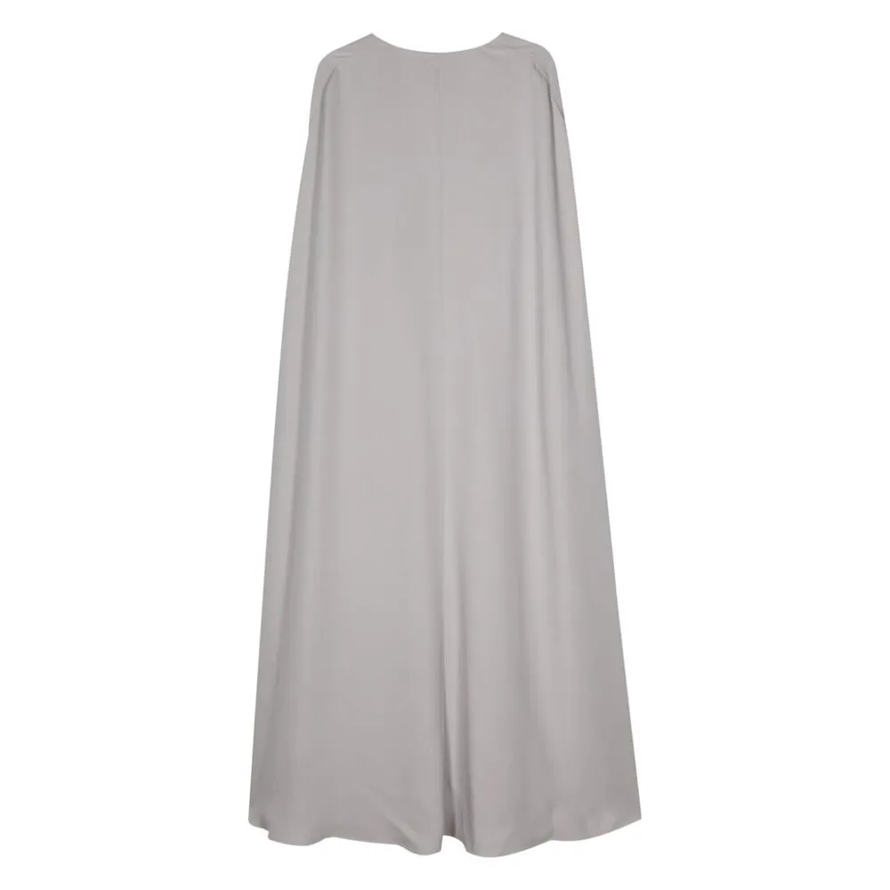 V-Neck Cape Dress