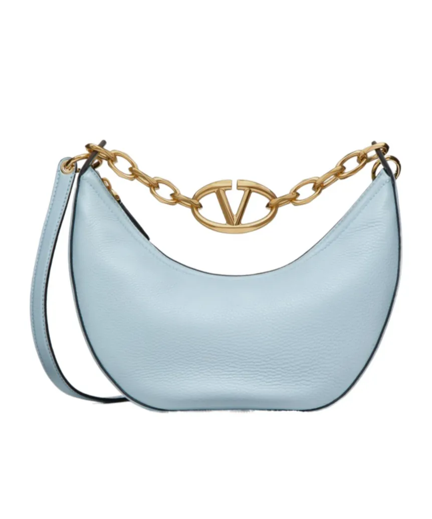Vlogo Moon Zip-Up Small Hobo Bag