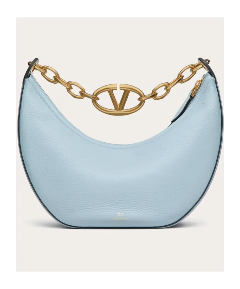 Vlogo Moon Zip-Up Small Hobo Bag