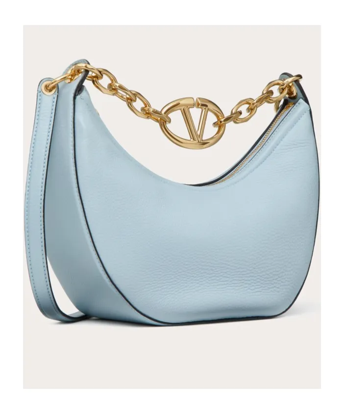 Vlogo Moon Zip-Up Small Hobo Bag