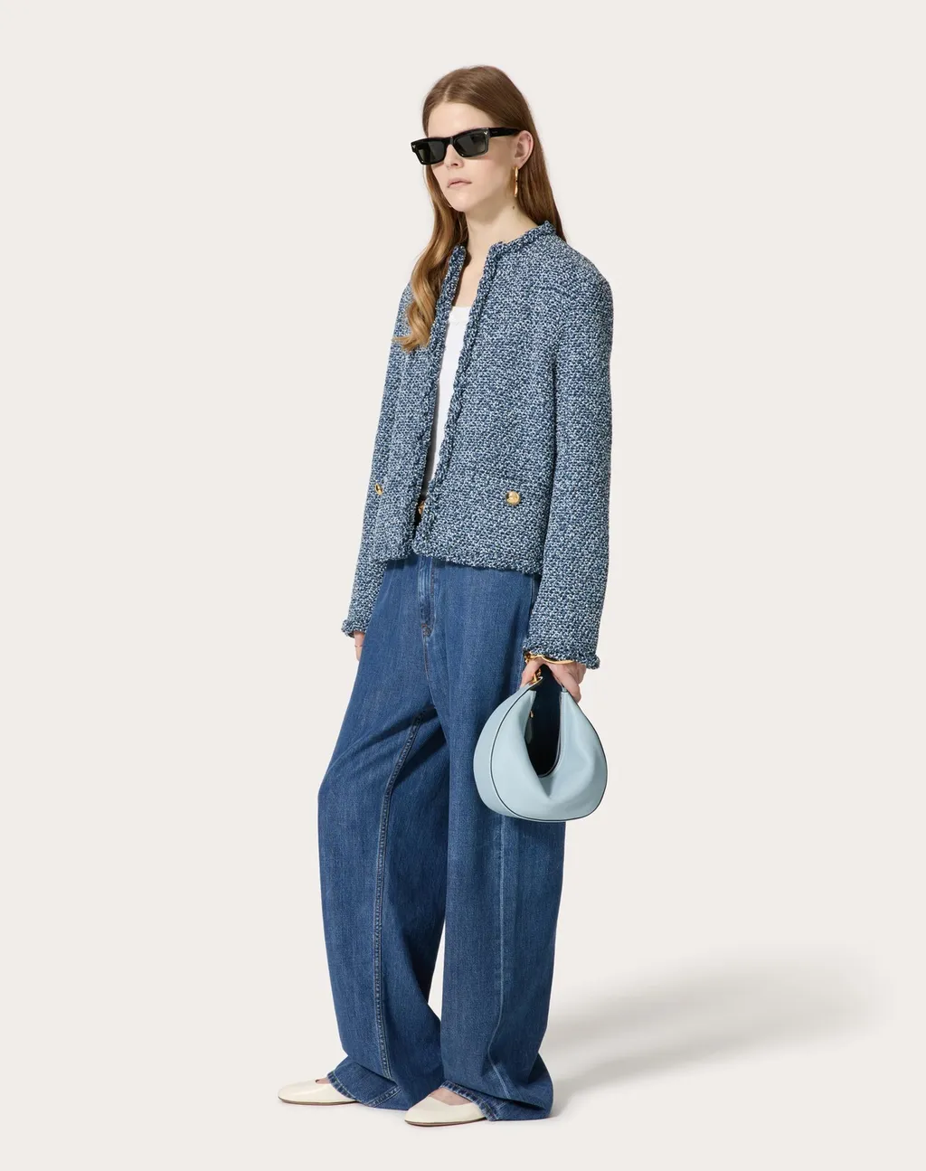 Vlogo Moon Zip-Up Small Hobo Bag