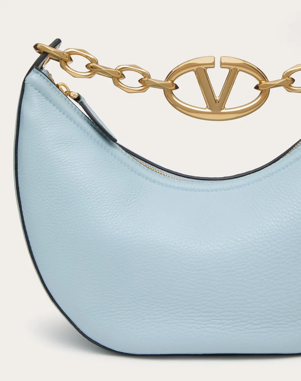 Vlogo Moon Zip-Up Small Hobo Bag