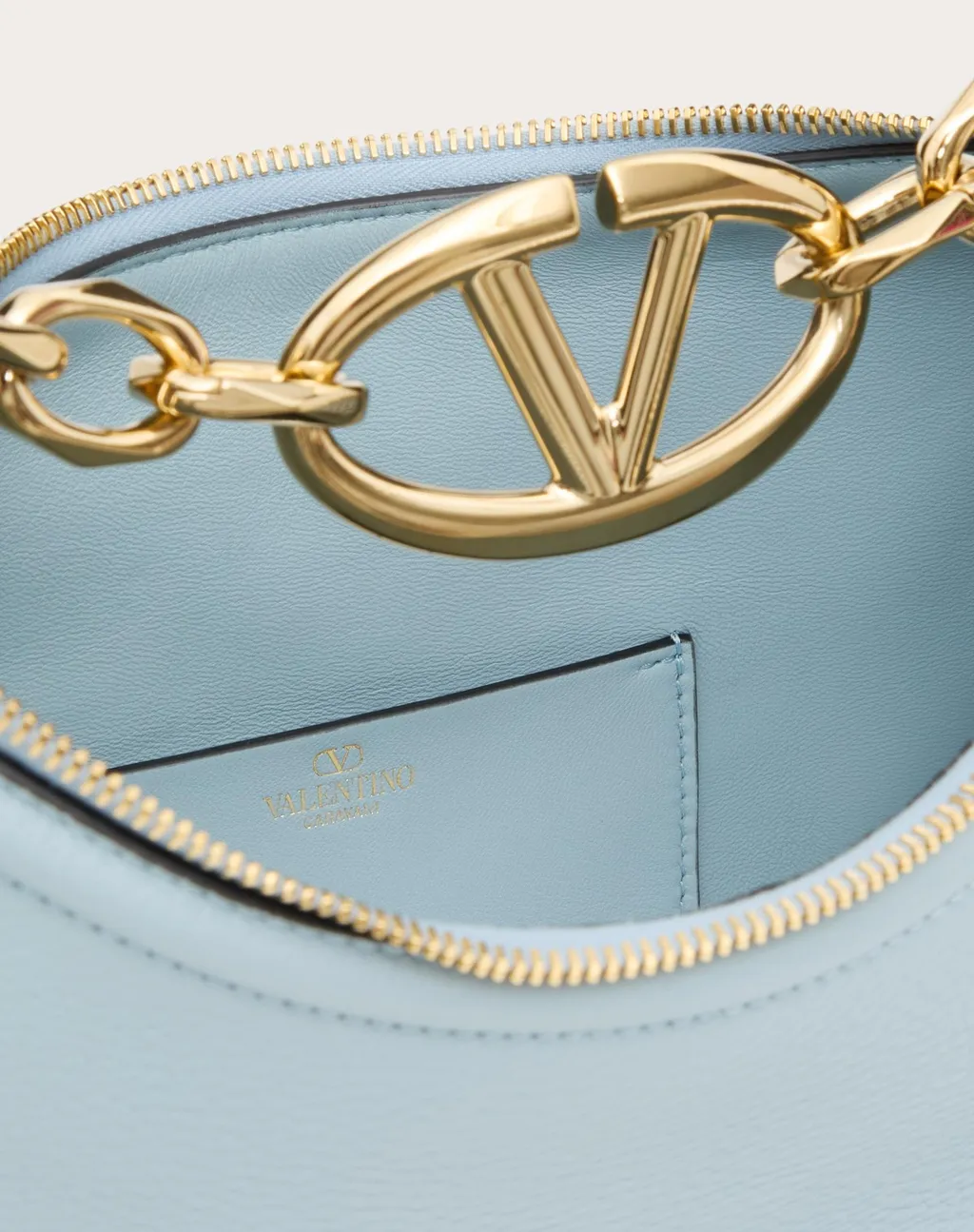 Vlogo Moon Zip-Up Small Hobo Bag