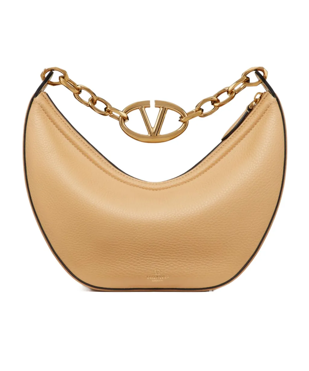 Vlogo Moon Zip-Up Small Hobo Bag