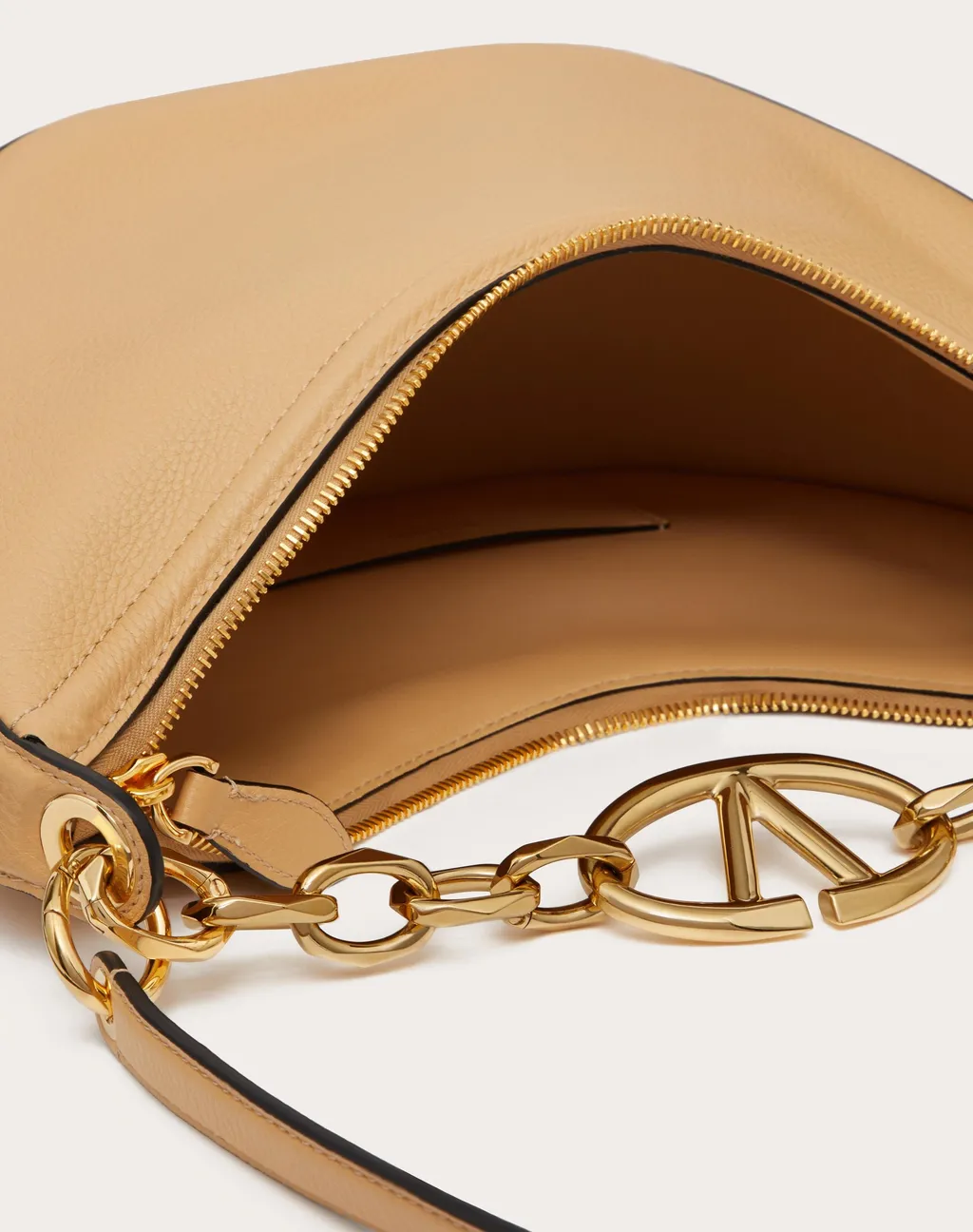 Vlogo Moon Zip-Up Small Hobo Bag