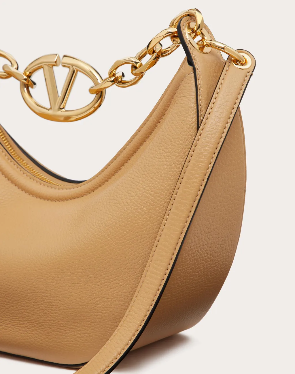 Vlogo Moon Zip-Up Small Hobo Bag