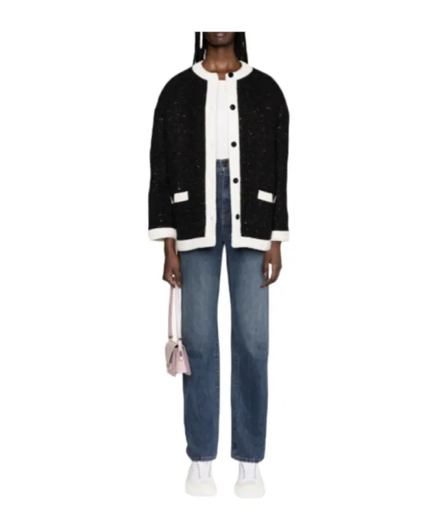Long-Sleeved Knitted Cardigan