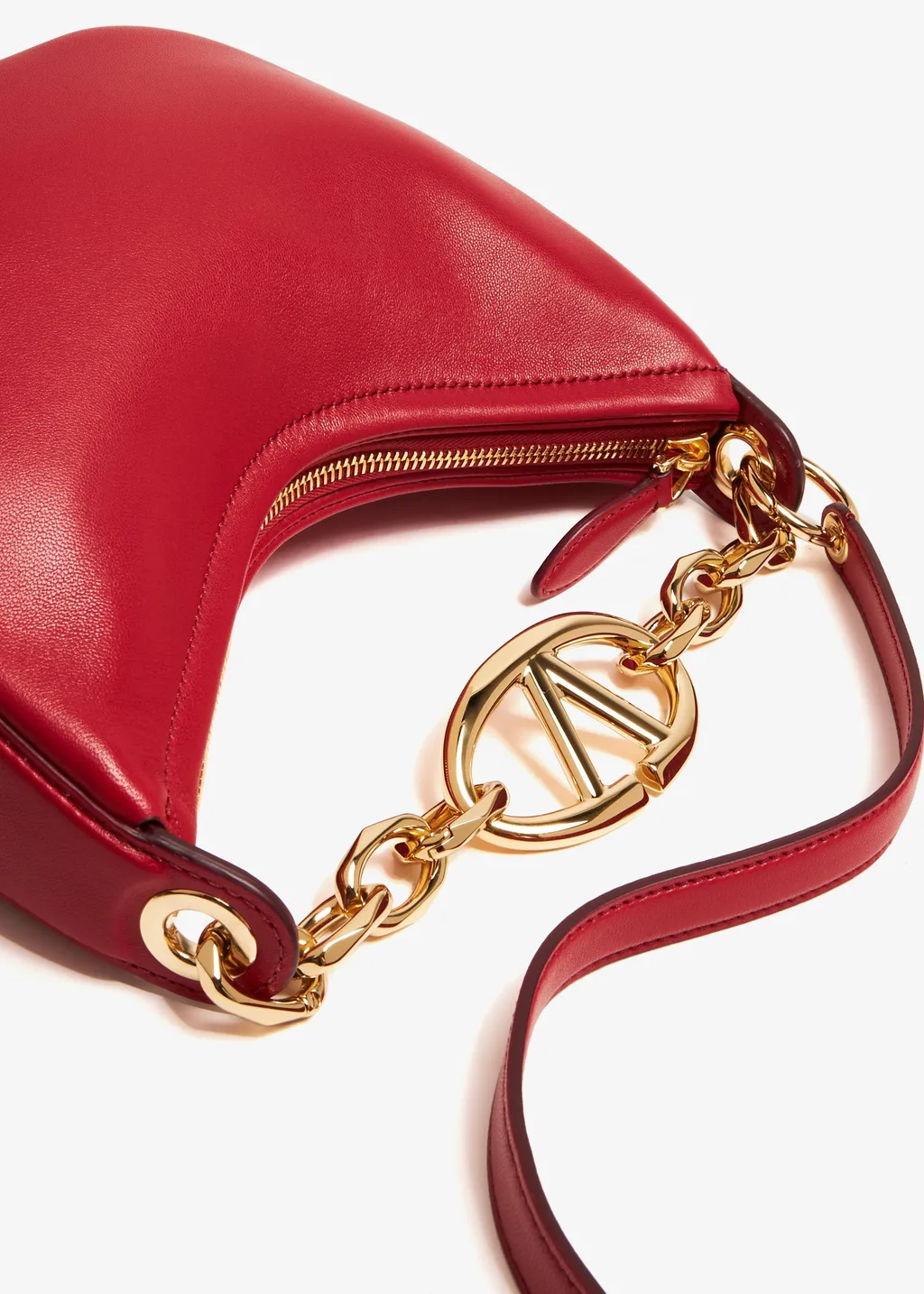 Vlogo Signature Zip-Up Shoulder Bag