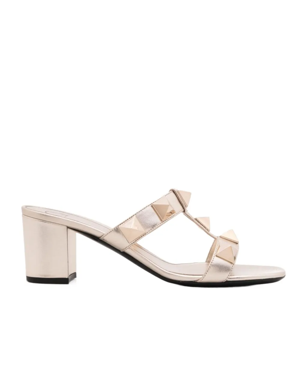 Roman Stud Metallic Sandals