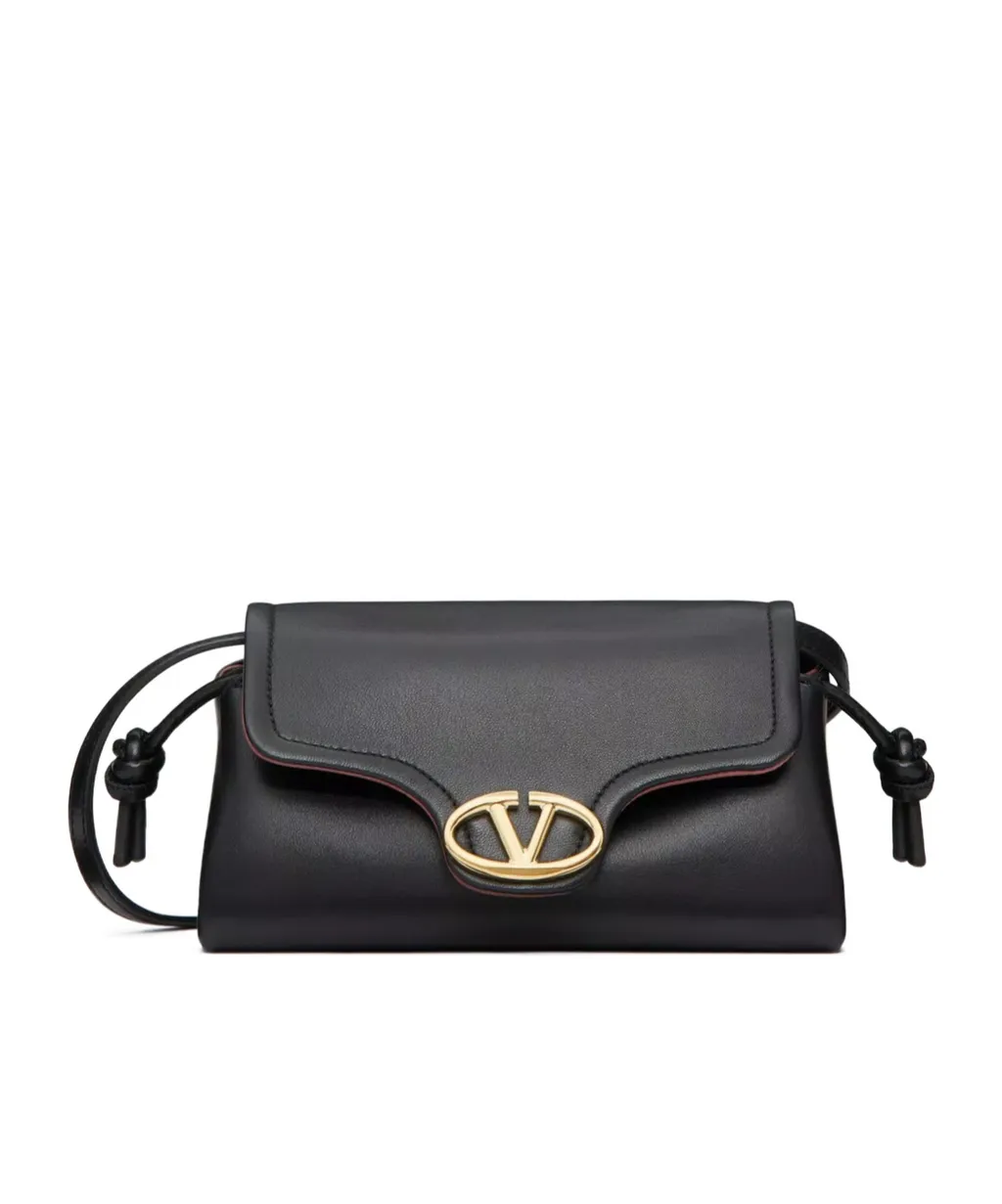 Vlogo Plaque Foldover Top Shoulder Bag