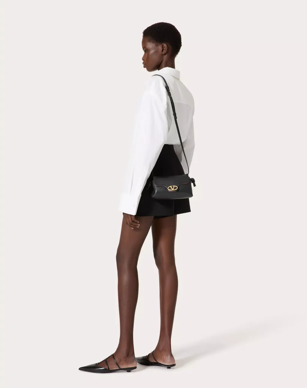 Vlogo Plaque Foldover Top Shoulder Bag